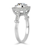 1 Carat Cushion Diamond Ring | Brilliant White | 14K White Gold | Elegant Sparkle | Heirloom - Image 3