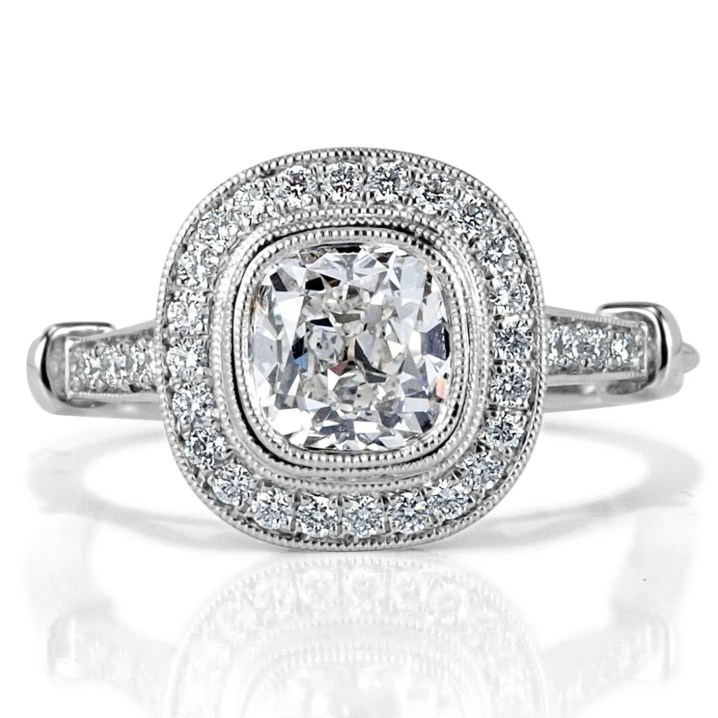 1 Carat Cushion Diamond Ring | Brilliant White | 14K White Gold | Elegant Sparkle | Heirloom