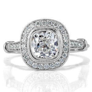 1 Carat Cushion Diamond Ring | Brilliant White | 14K White Gold | Elegant Sparkle | Heirloom