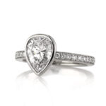 1 Carat Pear Diamond Ring | Brilliant White | 14K White Gold | Refined Light | Signature - Image 2