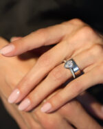 1 Carat Pear Diamond Ring | Brilliant White | 14K White Gold | Refined Light | Signature - Image 4