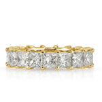 6.34 Carat Princess Band | Brilliant White | 18K White Gold | Heirloom-Worthy Glow