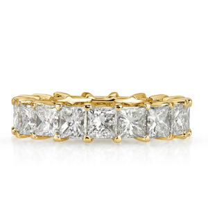 6.34 Carat Princess Band | Brilliant White | 18K White Gold | Heirloom-Worthy Glow