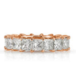 6.34 Carat Princess Band | Brilliant White | 18K Rose Gold | Timeless Brilliance | Signature