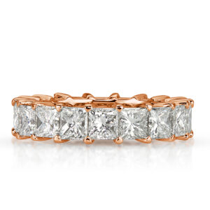 6.34 Carat Princess Band | Brilliant White | 18K Rose Gold | Timeless Brilliance | Signature