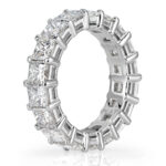 6.34 Carat Princess Band | Brilliant White | 18K White Gold | Timeless Brilliance - Image 2