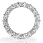 6.34 Carat Princess Band | Brilliant White | 18K White Gold | Timeless Brilliance - Image 3