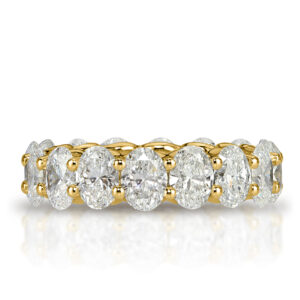 6.45 Carat Oval Band | Brilliant White | 18K White Gold | Heirloom-Worthy Glow | Heirloom