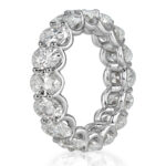 6.45 Carat Oval Band | Brilliant White | 18K White Gold | Refined Grandeur | Heirloom - Image 2