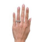 6.45 Carat Oval Band | Brilliant White | 18K White Gold | Refined Grandeur | Heirloom - Image 3