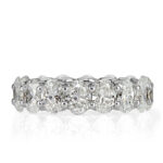 6.45 Carat Oval Band | Brilliant White | 18K White Gold | Refined Grandeur | Heirloom