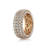 6.5 Carat Round Brilliant Band | Brilliant White | 18K Rose Gold | Radiant Elegance - Image 2