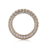 6.5 Carat Round Brilliant Band | Brilliant White | 18K Rose Gold | Radiant Elegance - Image 3