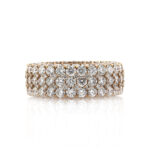 6.5 Carat Round Brilliant Band | Brilliant White | 18K Rose Gold | Radiant Elegance