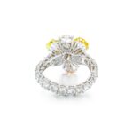 6 Carat Round Brilliant Statement | Fancy Yellow | 14K White Gold - Image 4