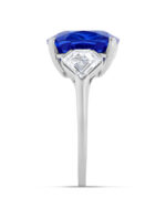 6 Carat Cushion Statement | Royal Blue Sapphire | 14K White Gold | Radiant Elegance - Image 4