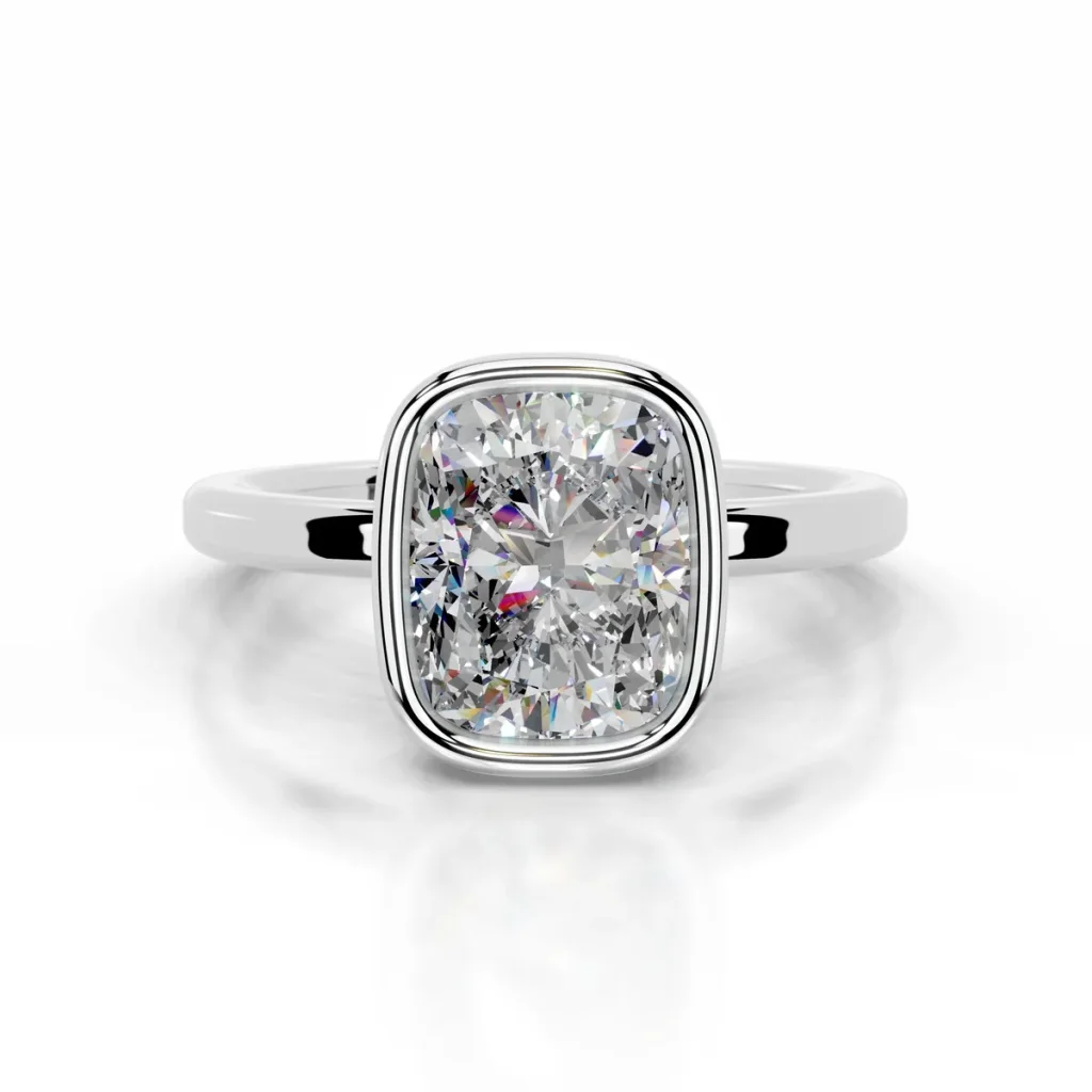 6 Carat Cushion Statement | Brilliant White / D color | VS | 14K White Gold
