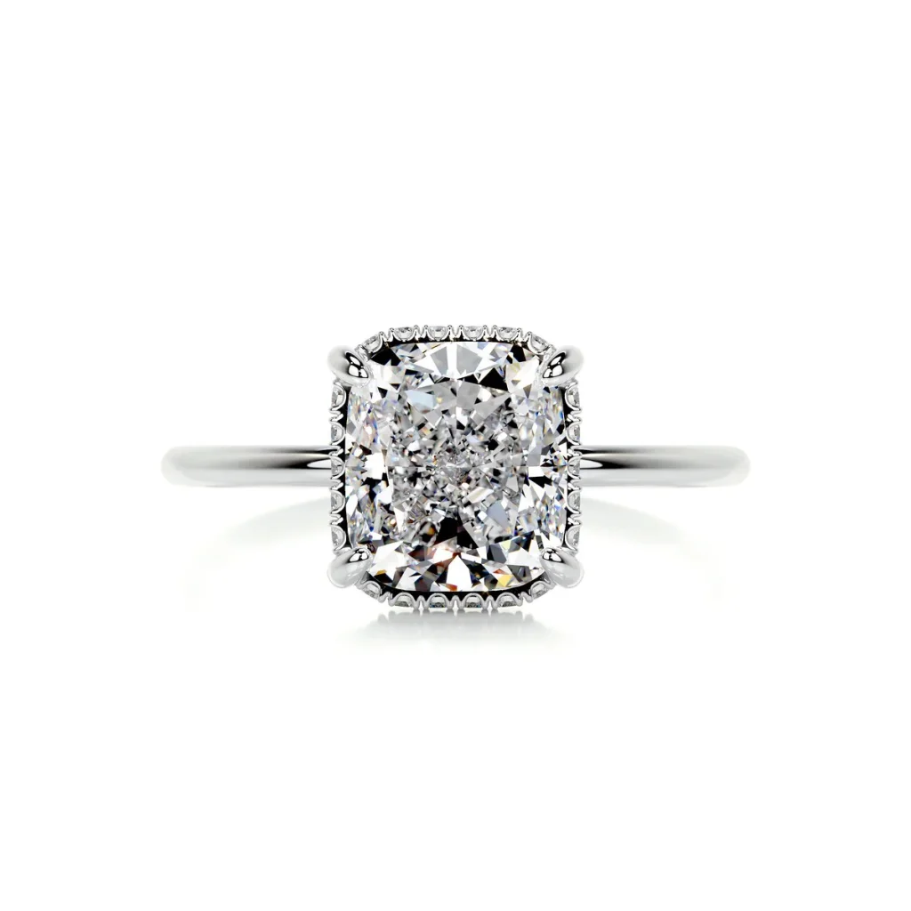6 Carat Cushion Statement | Brilliant White | SI | 14K White Gold | Signature Sophistication