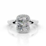 6 Carat Cushion Statement | Brilliant White | VS | 14K White Gold | Refined Grandeur