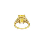 6 Carat Emerald-cut Statement | Fancy Yellow | 14K White Gold | Sunlit Royal Radiance - Image 3