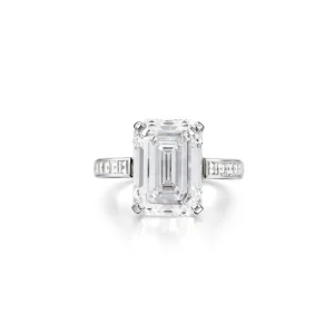 6 Carat Emerald-cut Statement / I color | SI | 14K White Gold | Refined Grandeur