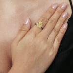 6 Carat Round Brilliant Statement | Fancy Yellow | 14K White Gold - Image 2