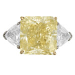 6 Carat Cushion Statement | Fancy Yellow | 14K White Gold | A Crown-Worthy Fancy Rarity