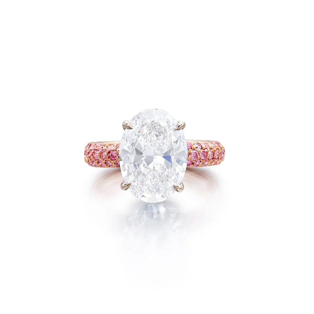 6 Carat Oval Statement | Type IIa | Brilliant White / D color | FL/IF | 14K White Gold