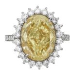 6 Carat Oval Statement | Fancy Yellow | 14K White Gold | Rare Fancy-Color Splendour