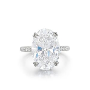 6 Carat Oval Statement | Brilliant White / J color | SI | 14K White Gold