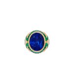6 Carat Oval Statement | Royal Blue Sapphire | 14K White Gold | Radiant Elegance - Image 5