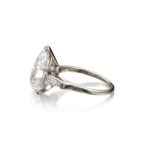 6 Carat Pear Statement | Type IIa | Brilliant White / D color | FL/IF | 14K White Gold - Image 4