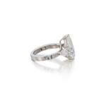 6 Carat Pear Statement | Brilliant White / F color | VVS | 14K White Gold - Image 4