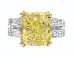 6 Carat Radiant Statement | Fancy Yellow | 14K White Gold | Colour-Collector’s Treasure