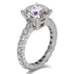 6 Carat Round Brilliant Statement | Brilliant White / J color | VS | 14K White Gold - Image 4