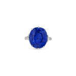 6 Carat Oval Statement | Royal Blue Sapphire | 14K White Gold | Refined Grandeur - Image 3