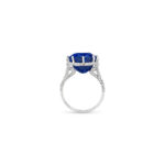 6 Carat Oval Statement | Royal Blue Sapphire | 14K White Gold | Refined Grandeur - Image 4