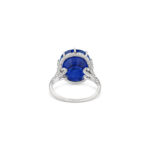 6 Carat Oval Statement | Royal Blue Sapphire | 14K White Gold | Refined Grandeur - Image 5