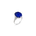6 Carat Oval Statement | Royal Blue Sapphire | 14K White Gold | Refined Grandeur