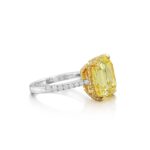6 Carat Emerald-cut Statement | Fancy Yellow | 14K White Gold | A Crown-Worthy Fancy Rarity - Image 2