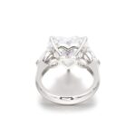 6 Carat Heart Shape Statement | Brilliant White / D color | FL/IF | 14K White Gold - Image 3