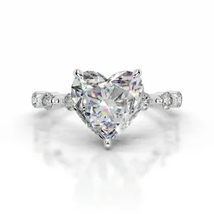 6 Carat Heart Shape Statement | Type IIa | Brilliant White / D color | VS | 14K White Gold