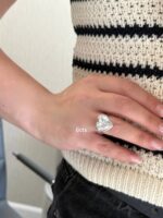 6 Carat Heart Shape Statement | Brilliant White / D color | VVS | 14K White Gold - Image 5