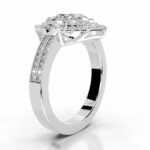 6 Carat Heart Shape Statement | Brilliant White / F color | SI | 14K White Gold
