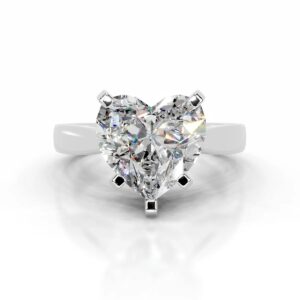 6 Carat Heart Shape Statement | Brilliant White | VVS | 14K White Gold