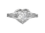 6 Carat Heart Shape Statement | Brilliant White / J color | VVS | 14K White Gold - Image 2