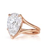 3 Carat Pear Diamond Ring | Brilliant White | 14K White Gold | Modern Nobility | Signature - Image 2