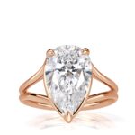 3 Carat Pear Diamond Ring | Brilliant White | 14K White Gold | Modern Nobility | Signature