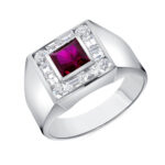 1.5 Carat Princess Statement | Ruby Red | 14K White Gold | Elegant Sparkle | Collector-Grade - Image 2