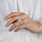 11.46 Carat Cushion Halo Diamond Ring | Brilliant White | 18K Gold | Iconic Presence